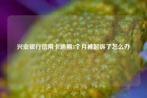 兴业银行信用卡逾期3个月被起诉了怎么办